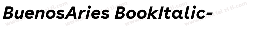 BuenosAries BookItalic字体转换